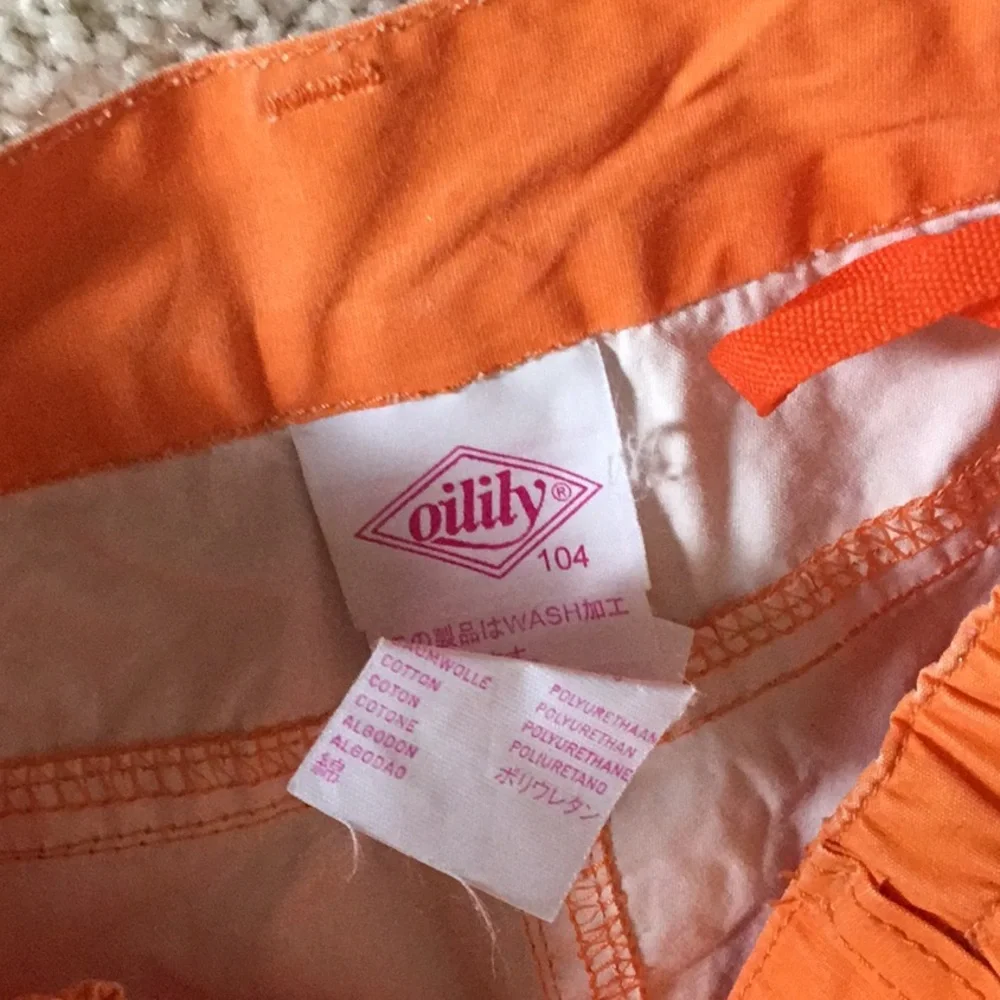 Oilily Tangerine Bright Orange Kids Top & Capri Pants Set Outfit